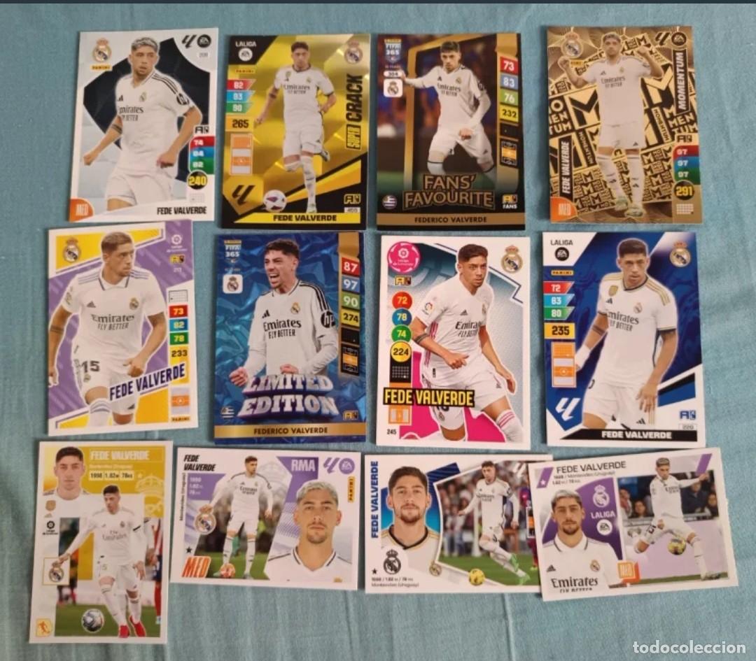 Football Stickers: Lote de cromos Fede Valverde, incluye momentum, super crack...Adrenalyn, panini