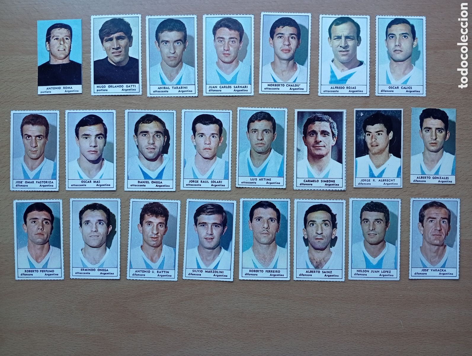 Football Stickers: CROMOS (23) SELECCION DE ARGENTINA - 1966 MUNDIAL INGLATERRA 66 - FALTA UNO - EDITADO POR TEMPO