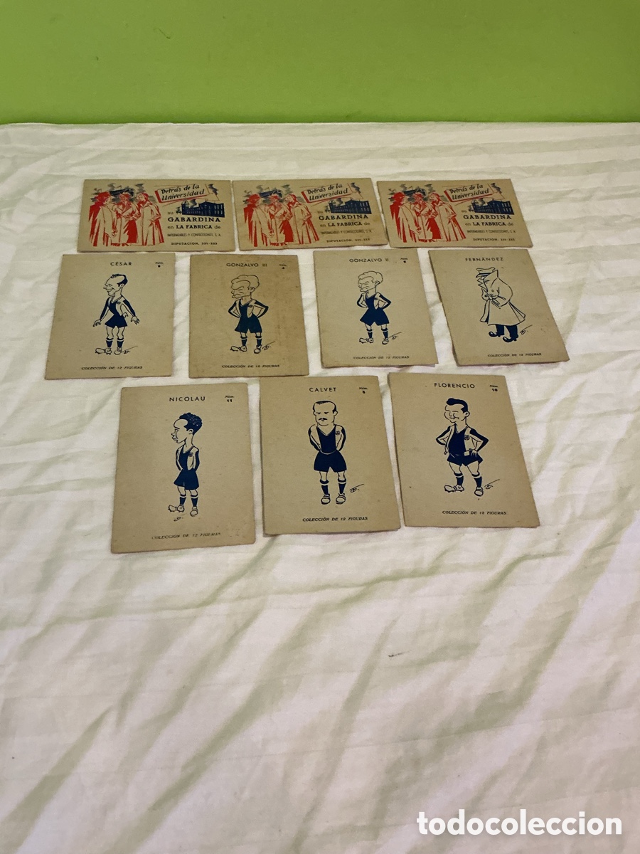 Football Stickers: LOTE 10 CROMOS PUBLICITARIOS FC BARCELONA &ndash; A&Ntilde;OS 40&ndash;50