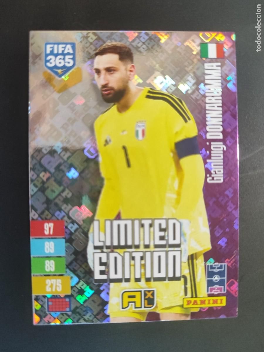 Football Stickers: ADRENALYN XL FIFA 365 2027 CARD LIMITED EDITION MORADO DONNARUMMA ITALIA # PANINI