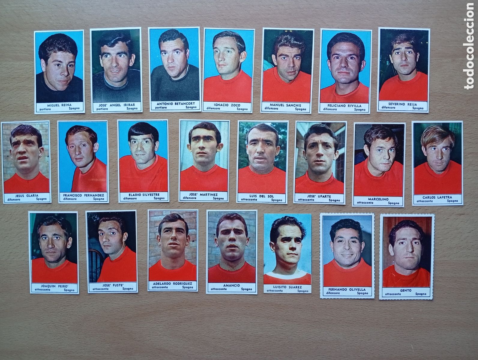 Fu&szlig;ball-Sticker: CROMOS (22) SELECCION DE ESPA&Ntilde;A - 1966 MUNDIAL INGLATERRA 66 - COMPLETO - EDITADO POR TEMPO