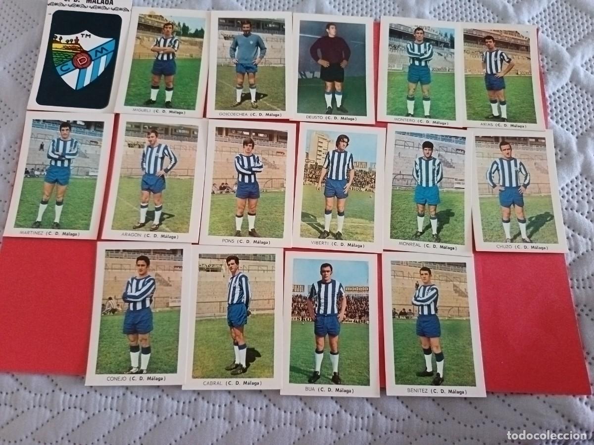 Cromos de f&uacute;tbol: FHER 1970 - 1971 EQUIPO COMPLETO C.D. MALAGA SIN PEGAR