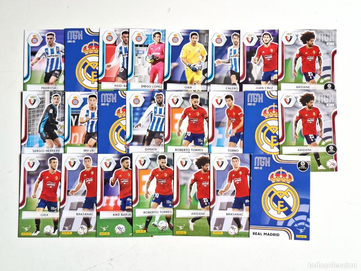 Fu&szlig;ball-Sticker: LOTE 23 CROMOS FUTBOL MEGACRACKS LA LIGA - ESCUDO REAL MADRID, ESPANYOL,OSASUNA