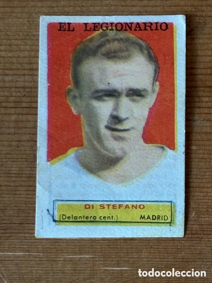 Fu&szlig;ball-Sticker: Cromo Di Stefano Rookie , temporada 1953- 54 publicidad EL legionario. Nunca pegado