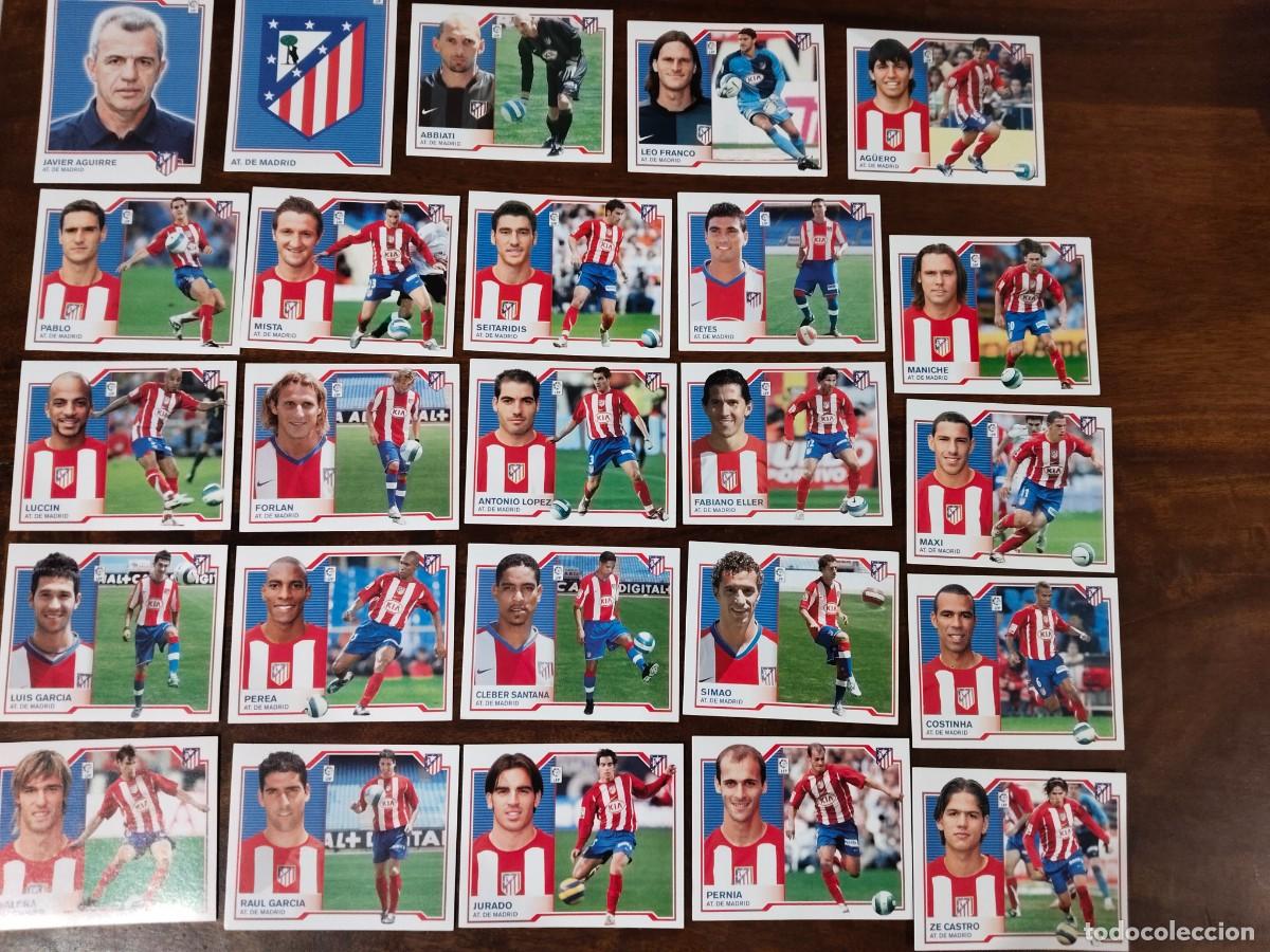 Fu&szlig;ball-Sticker: 25 cromos Atl&eacute;tico de Madrid. Liga 2007-08. Nuevos.