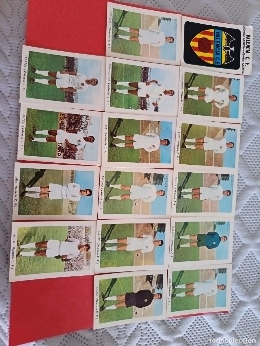 Cromos de f&uacute;tbol: FHER 1970 - 1971 EQUIPO COMPLETO VALENCIA C.F. SIN PEGAR