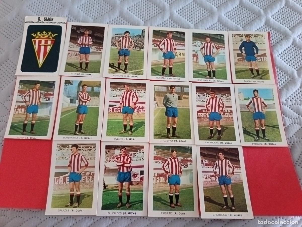 Cromos de f&uacute;tbol: FHER 1970 - 1971 EQUIPO COMPLETO SPORTING DE GIJON SIN PEGAR
