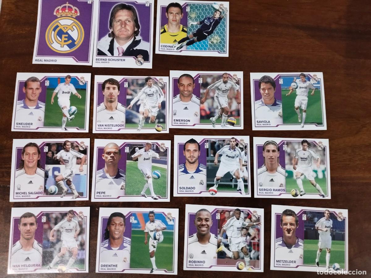 Fu&szlig;ball-Sticker: 15 cromos del Real Madrid Liga 2007-08. Nuevos.
