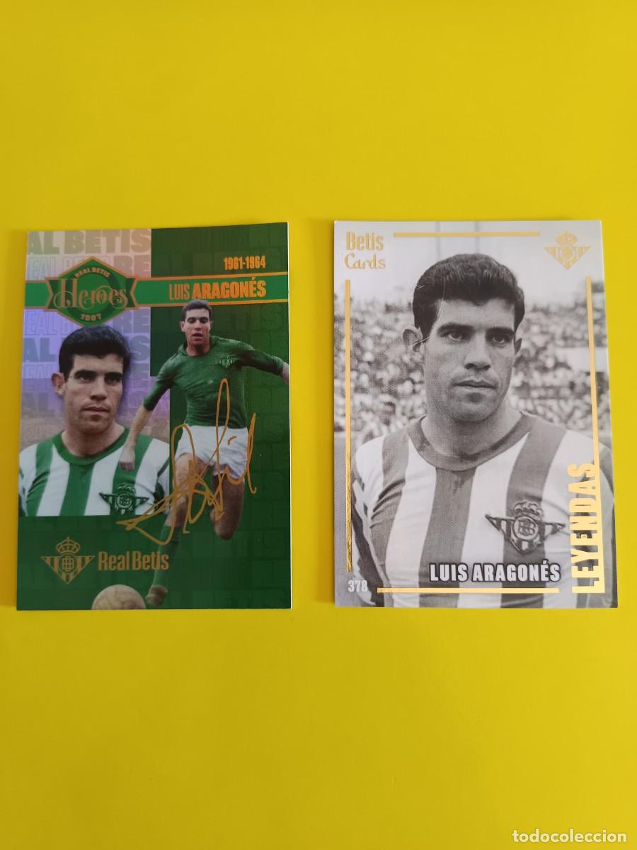Fu&szlig;ball-Sticker: Lote de cromos Luis Aragon&eacute;s Real Betis, firma serigrafiada.