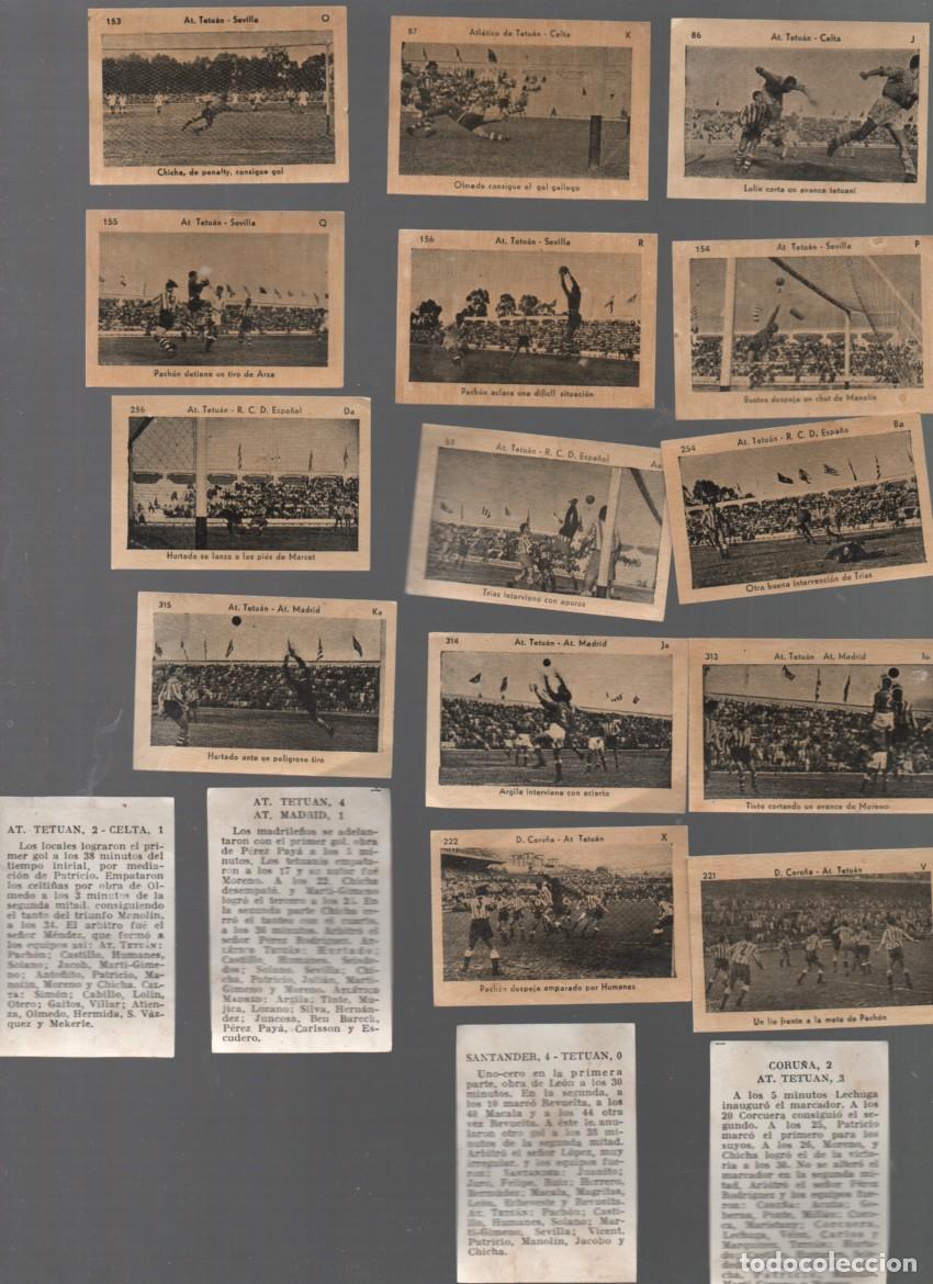 Figurine di Calcio: LOTE CROMOS FUTBOL: PARTIDOS DEL ATLETICO TETUAN Y RESE&Ntilde;AS. KROMEL. LIGA 1951-52. VER DESCRIPCION