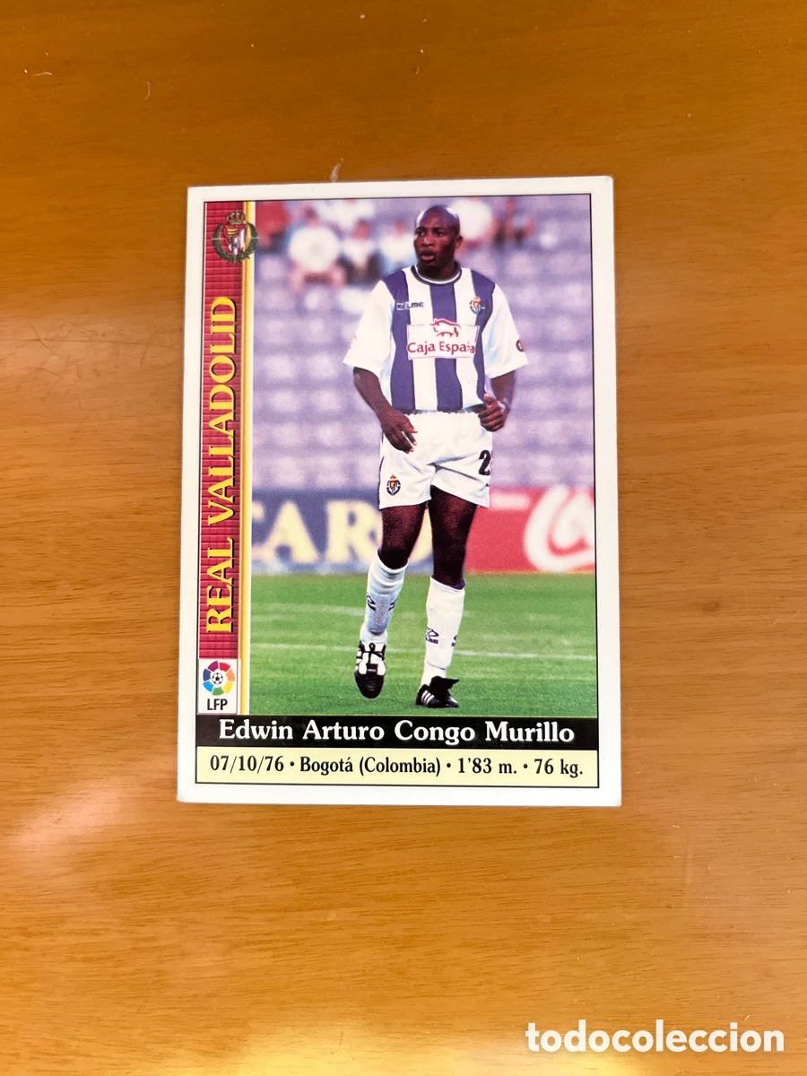 Cromos de Futebol: N&ordm; 216 EDWIN CONGO REAL VALLADOLID - CROMO F&Uacute;TBOL FICHAS LIGA 1999-2000 MUNDICROMO 99/00