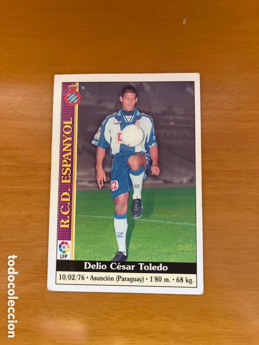 Cromos de Futebol: N&ordm; 624 DELIO TOLEDO RCD ESPANYOL - CROMO F&Uacute;TBOL FICHAS LIGA 1999-2000 MUNDICROMO 99/00