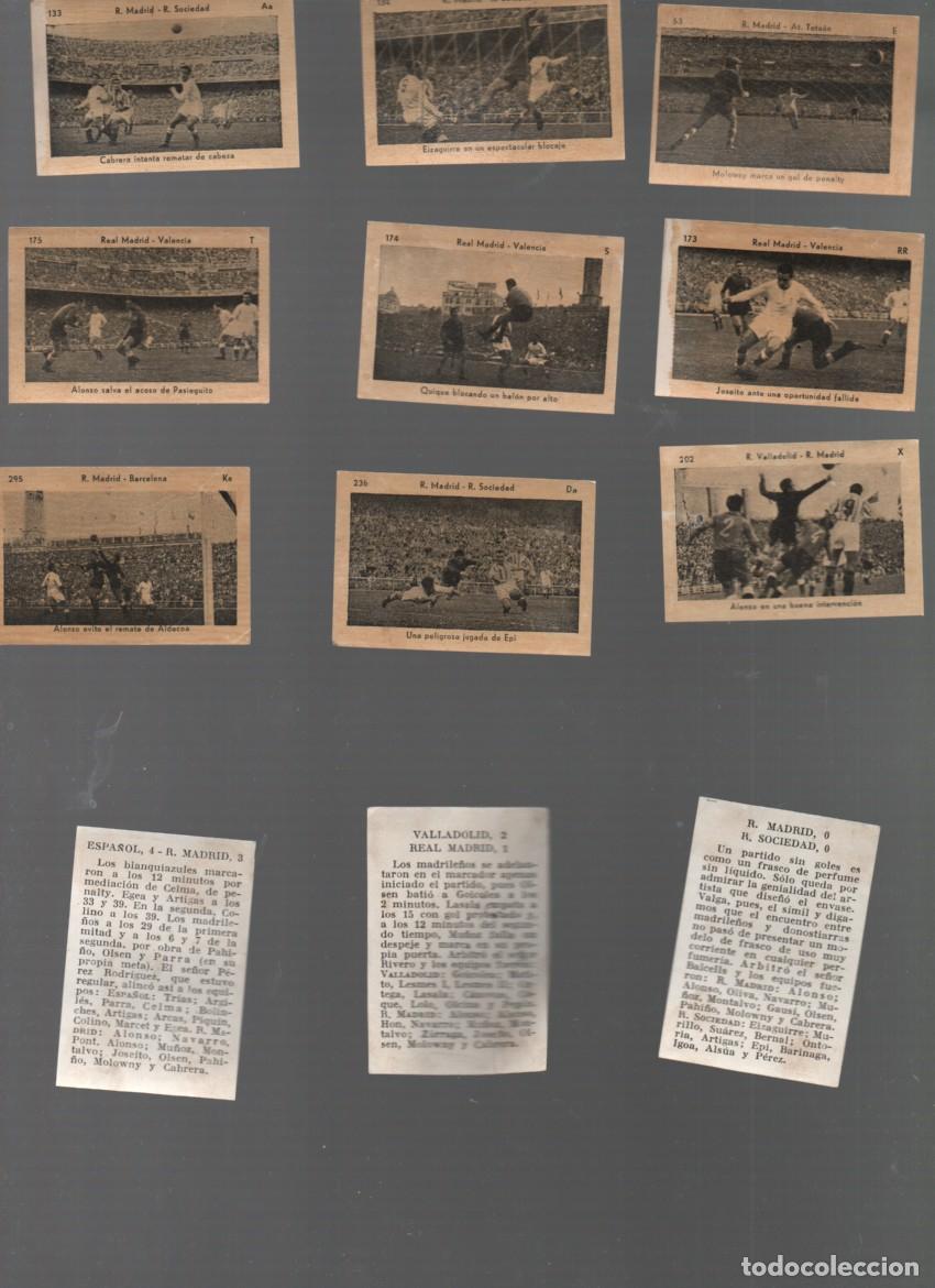 Cromos de Futebol: LOTE CROMOS FUTBOL: PARTIDOS DEL REAL MADRID Y RESE&Ntilde;AS. KROMEL. LIGA 1951-52. VER DESCRIPCION