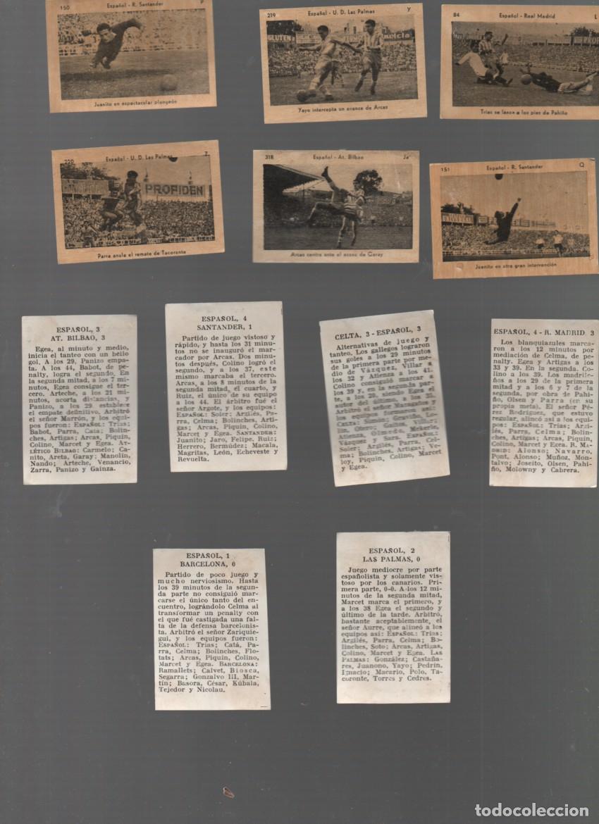 Cromos de Futebol: LOTE CROMOS FUTBOL: PARTIDOS DEL ESPA&Ntilde;OL Y RESE&Ntilde;AS. KROMEL. LIGA 1951-52. VER DESCRIPCION