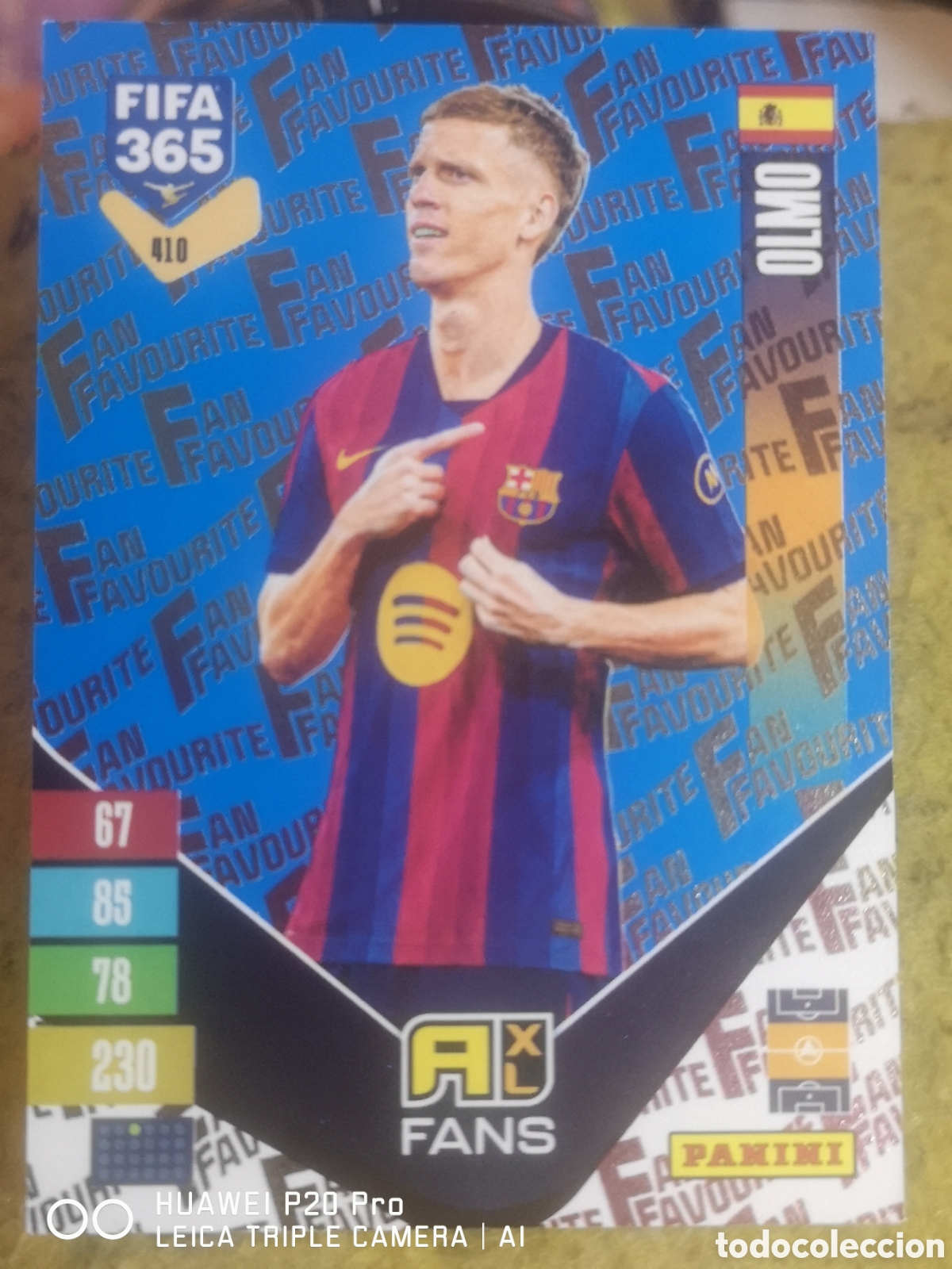 Cromos de f&uacute;tbol: ADRENALYN 2027 FIFA 365 PARALELA AZUL OLMO 410 - BARCELONA