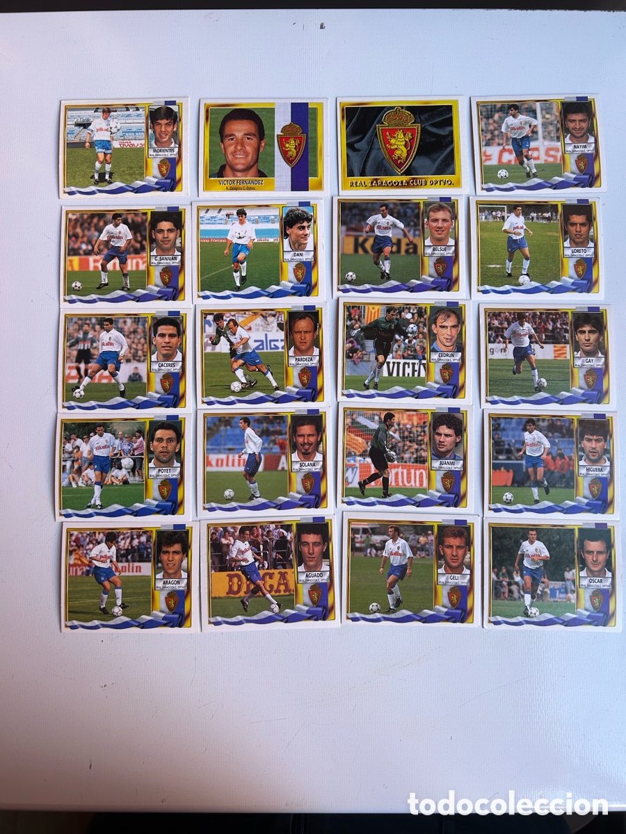 Figurine di Calcio: Lote 20 cromos Zaragoza temporada 95/96