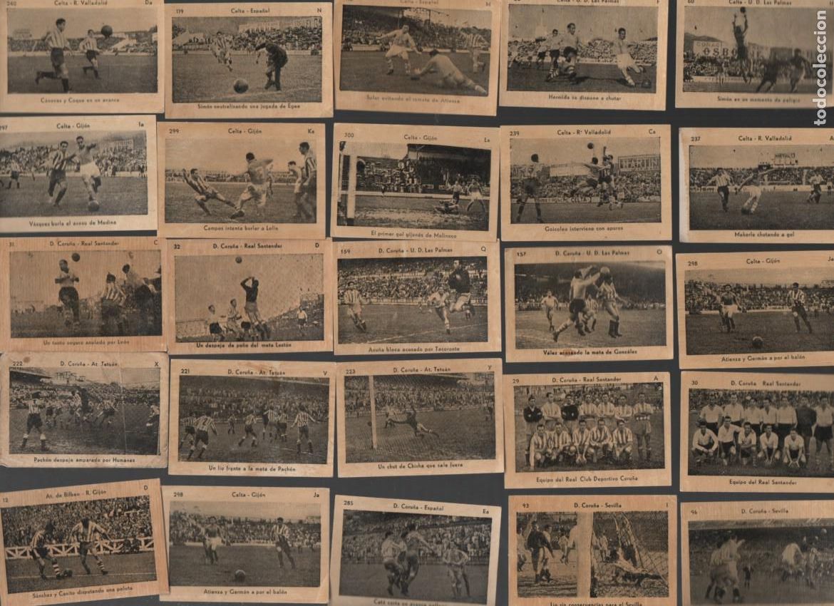 Figurine di Calcio: LOTE 25.CROMOS: PARTIDOS DE FUTBOL: CELTA / D. CORU&Ntilde;A. KROMEL. LIGA 1951-52. VER..