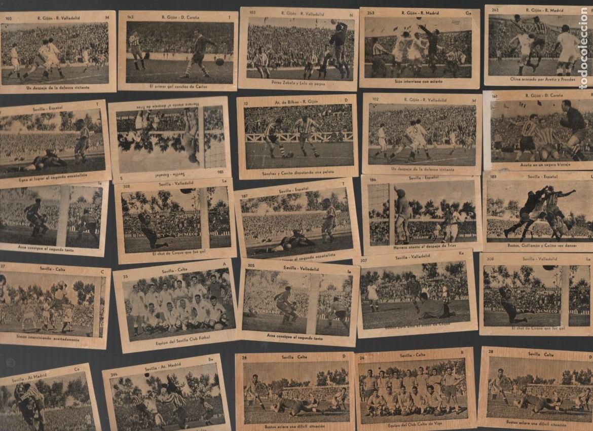 Figurine di Calcio: LOTE 25.CROMOS: PARTIDOS DE FUTBOL: SEVILLA / R. GIJON. KROMEL. LIGA 1951-52. VER..