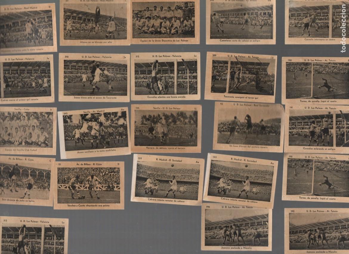 Cromos de Futebol: LOTE 17 CROMOS: PARTIDOS DE FUTBOL: BARCELONA / R. ZARAGOZA. KROMEL. LIGA 1951-52. VER..