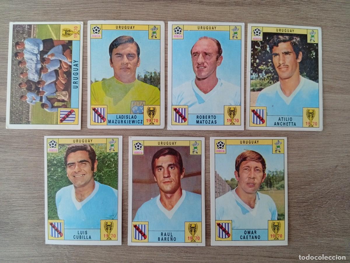 Figurine di Calcio: LOTE 7 CROMOS URUGUAY DESPEGADO MUNDIAL MEXICO 70 PANINI ORIGINAL