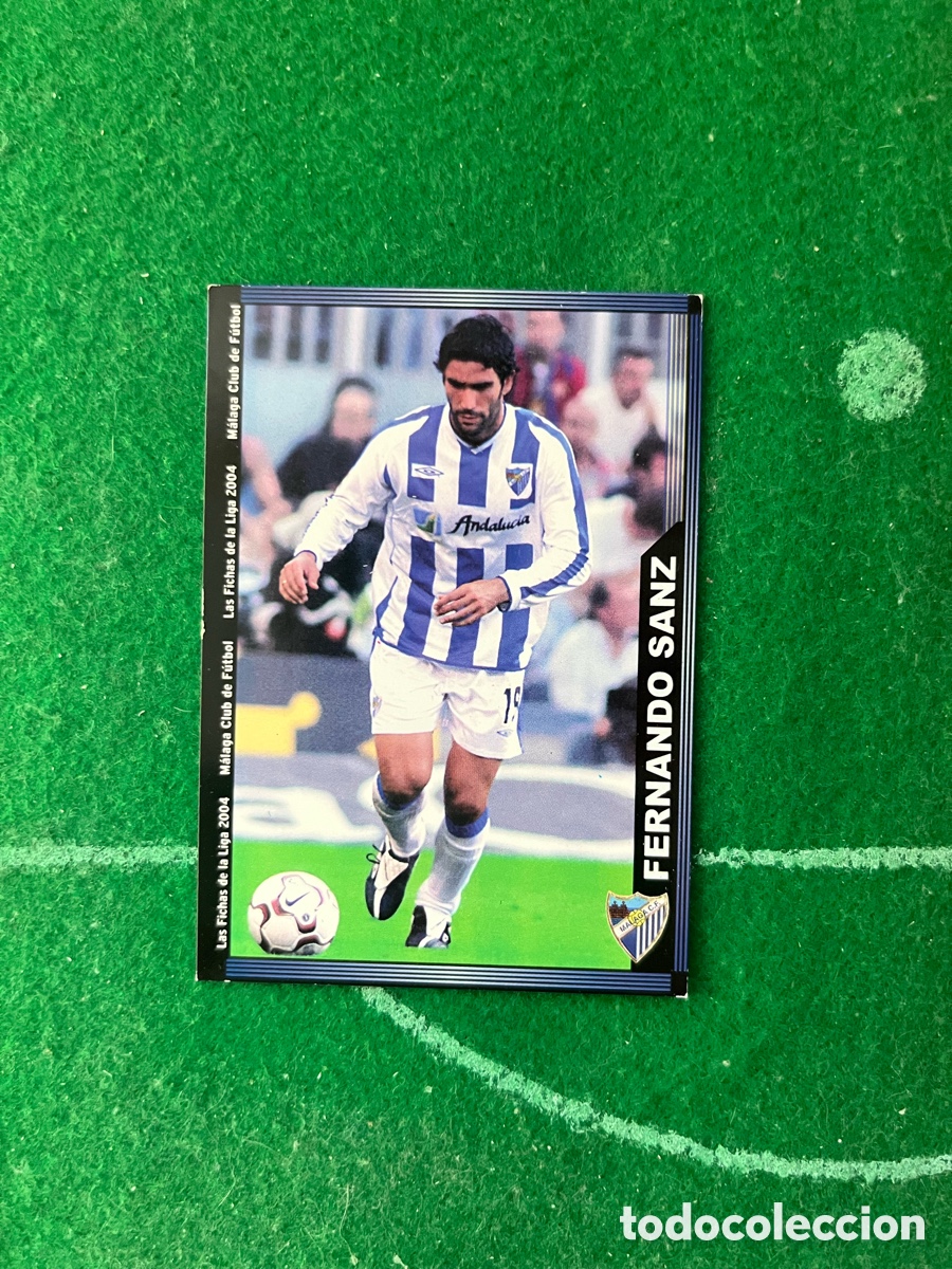 Fu&szlig;ball-Sticker: 331 FERNANDO SANZ MALAGA LAS FICHAS DE LA LIGA 2003 2004 MUNDICROMO