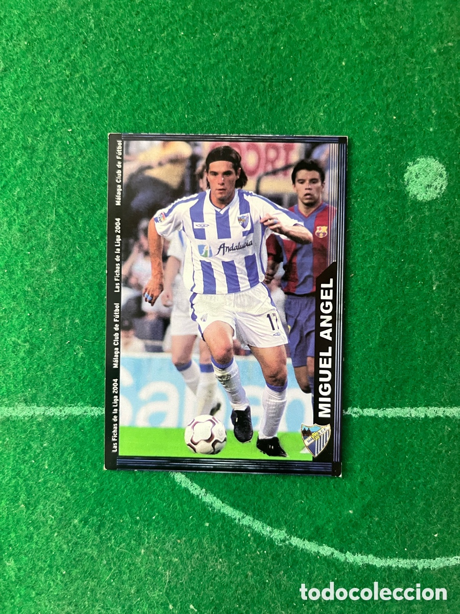 Cromos de Futebol: 334 MIGUEL &Aacute;NGEL MALAGA LAS FICHAS DE LA LIGA 2003 2004 MUNDICROMO