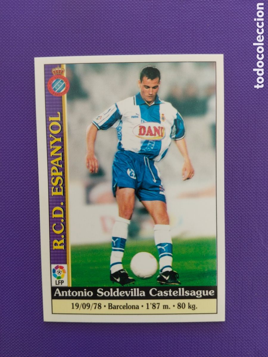 Fu&szlig;ball-Sticker: Soldevilla Espanyol 117 BAJA Fichas Liga 2000