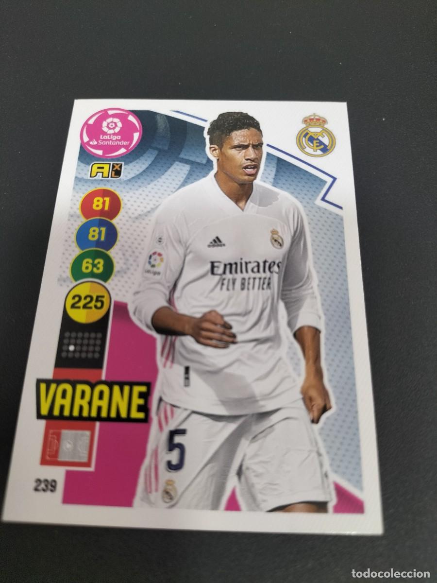 Fu&szlig;ball-Sticker: 1 CROMO FICHA PANINI ADRENALYN 2020-2021 20-21 REAL MADRID C.F 239 VARANE