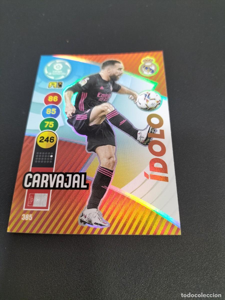 Figurine di Calcio: 1 CROMO FICHA PANINI ADRENALYN 2020-2021 20-21 REAL MADRID C.F 385 CARVAJAL ( IDOLO