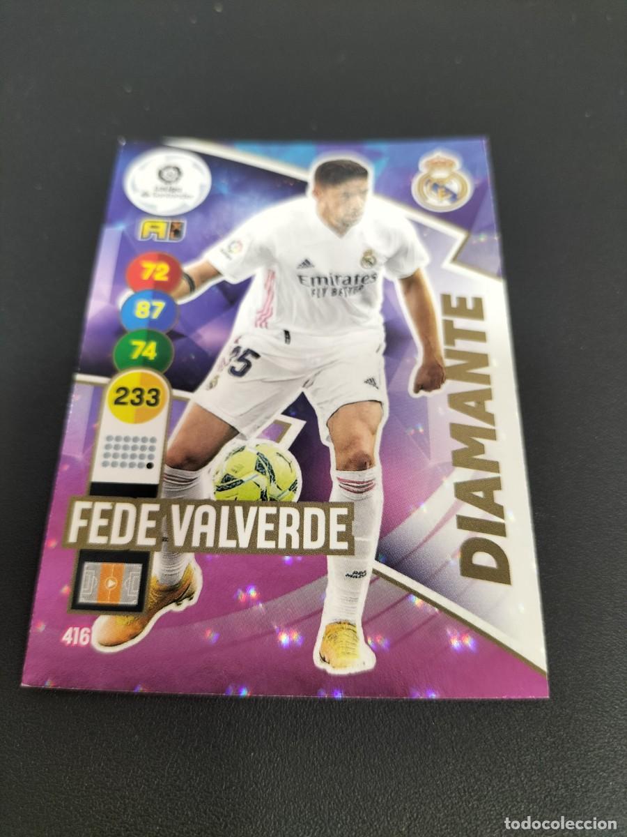 Cartes &agrave; collectionner de Football: 1 CROMO FICHA PANINI ADRENALYN 2020-2021 20-21 REAL MADRID C.F 416 FEDE VALVERDE ( DIAMANTE