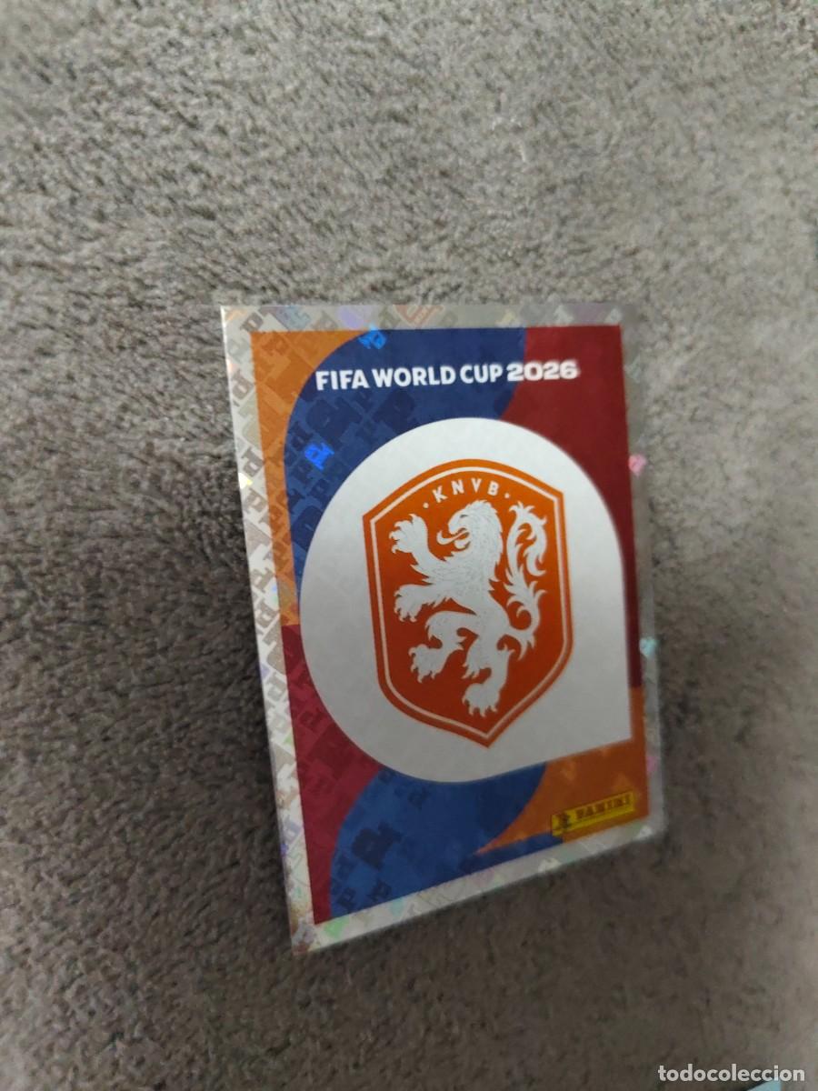 Cromos de f&uacute;tbol: NED 1 NED1 MUNDIAL 2026 PANINI LOGO ESCUDO NETHERLANDS 26 WORLD CUP STICKER PANINI FIFA AAZ