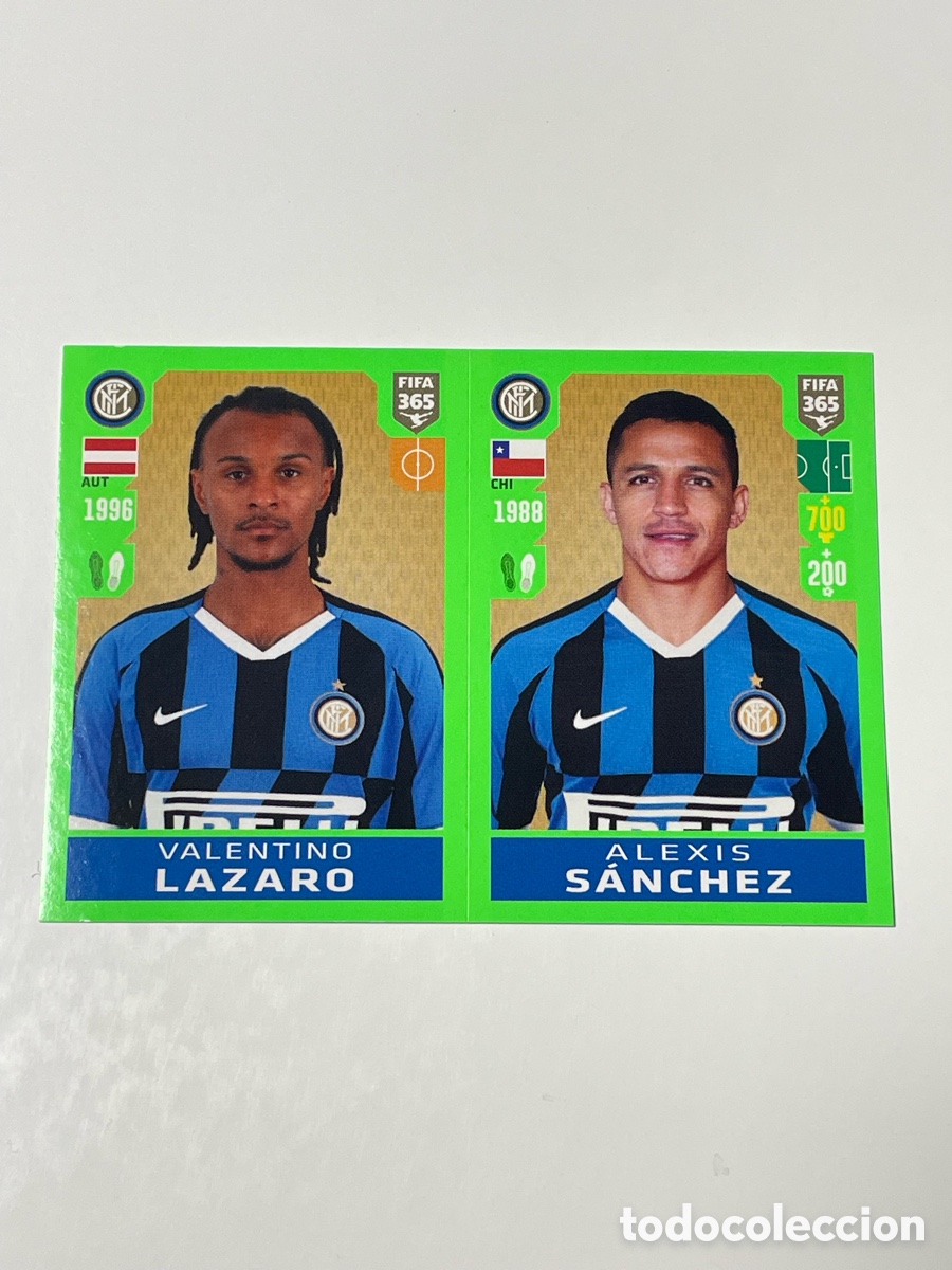 Football Stickers: Valentino Lazaro - Alexis S&aacute;nchez Inter de Mil&aacute;n Panini 365 19/20 #229