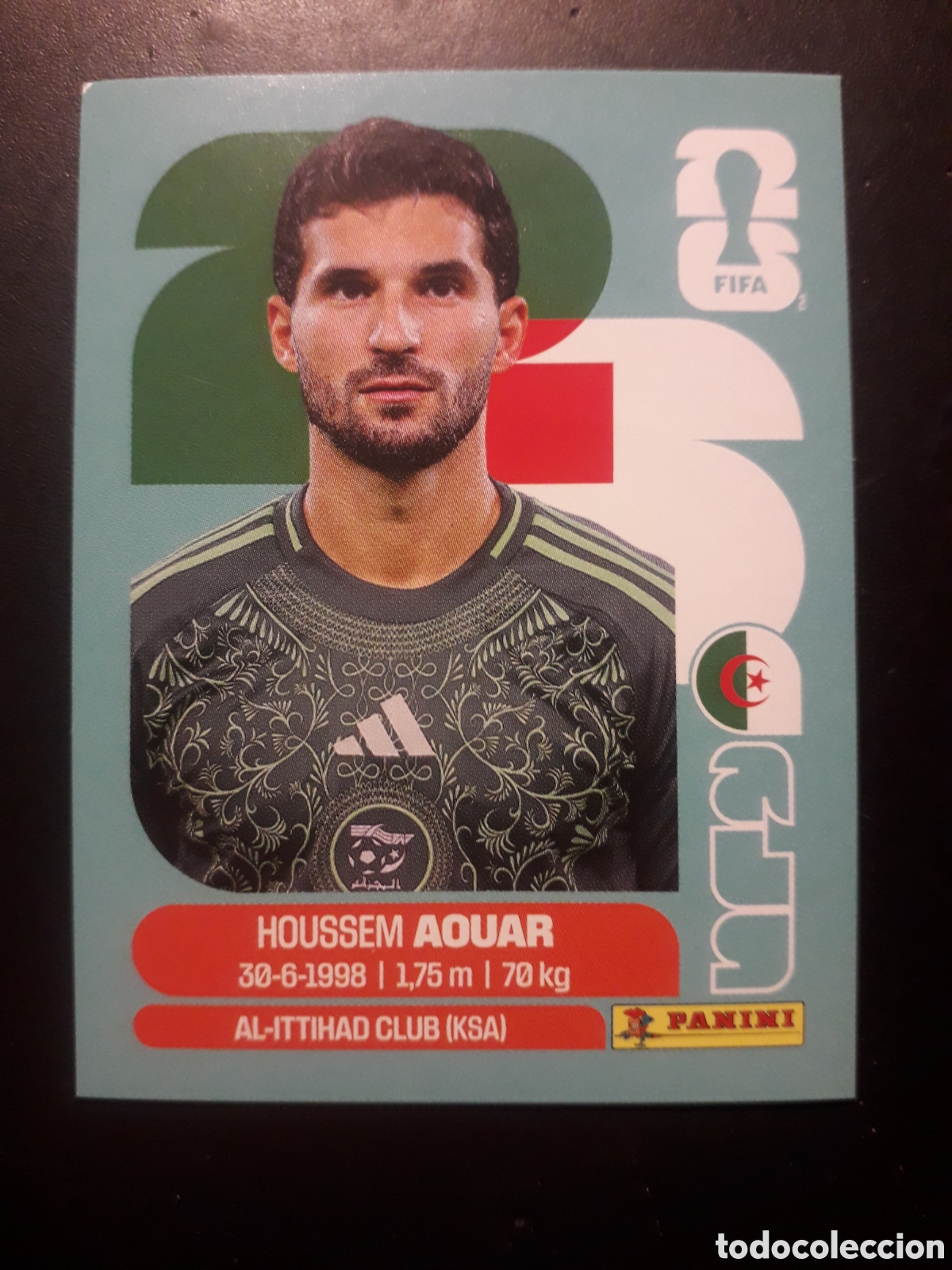 Cromos de Futebol: AOUAR ARGELIA ALG 9 MUNDIAL F&Uacute;TBOL 2026 FIFA WORLD CUP PANINI SIN PEGAR PEDIDO M&Iacute;NIMO 3&euro;