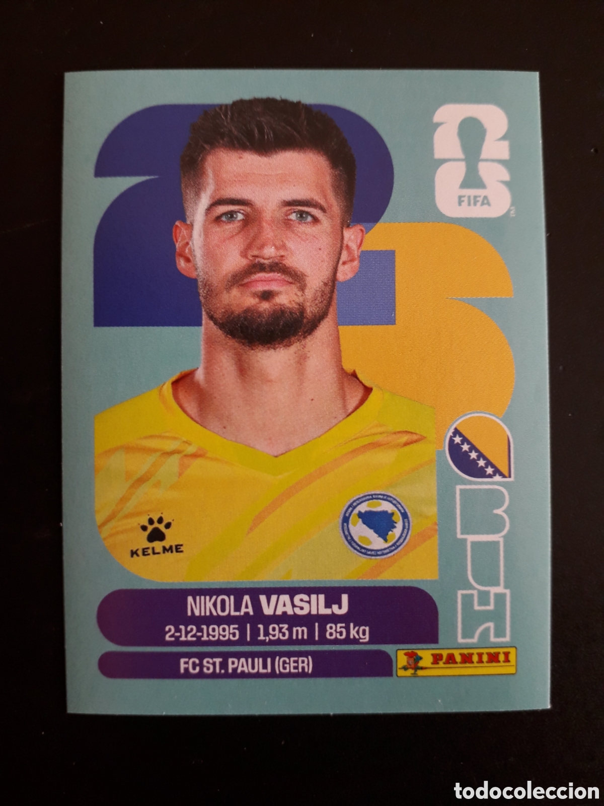 Fu&szlig;ball-Sticker: VASILJ BOSNIA HERCEGOVINA BIH 2 MUNDIAL F&Uacute;TBOL 2026 FIFA WORLD CUP PANINI SIN PEGAR PEDIDO M&Iacute;NIMO 3&euro;