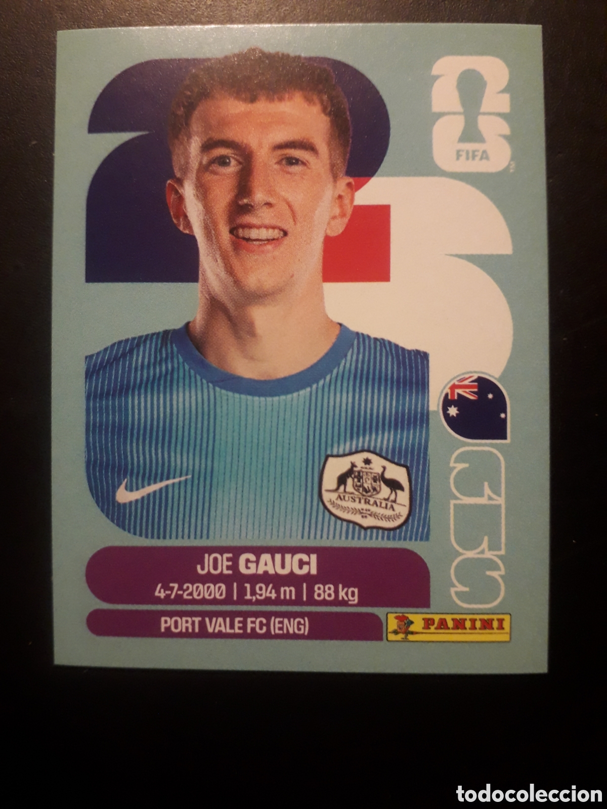 Fu&szlig;ball-Sticker: GAUCI AUSTRALIA AUS 3 MUNDIAL F&Uacute;TBOL 2026 FIFA WORLD CUP PANINI SIN PEGAR PEDIDO M&Iacute;NIMO 3&euro;