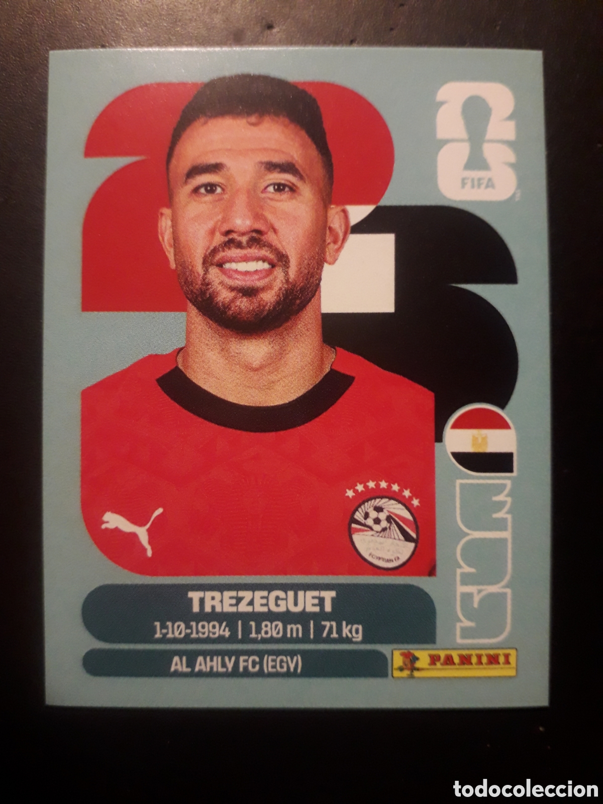 Fu&szlig;ball-Sticker: TREZEGUET EGIPTO EGY 19 MUNDIAL F&Uacute;TBOL 2026 FIFA WORLD CUP PANINI SIN PEGAR PEDIDO M&Iacute;NIMO 3&euro;