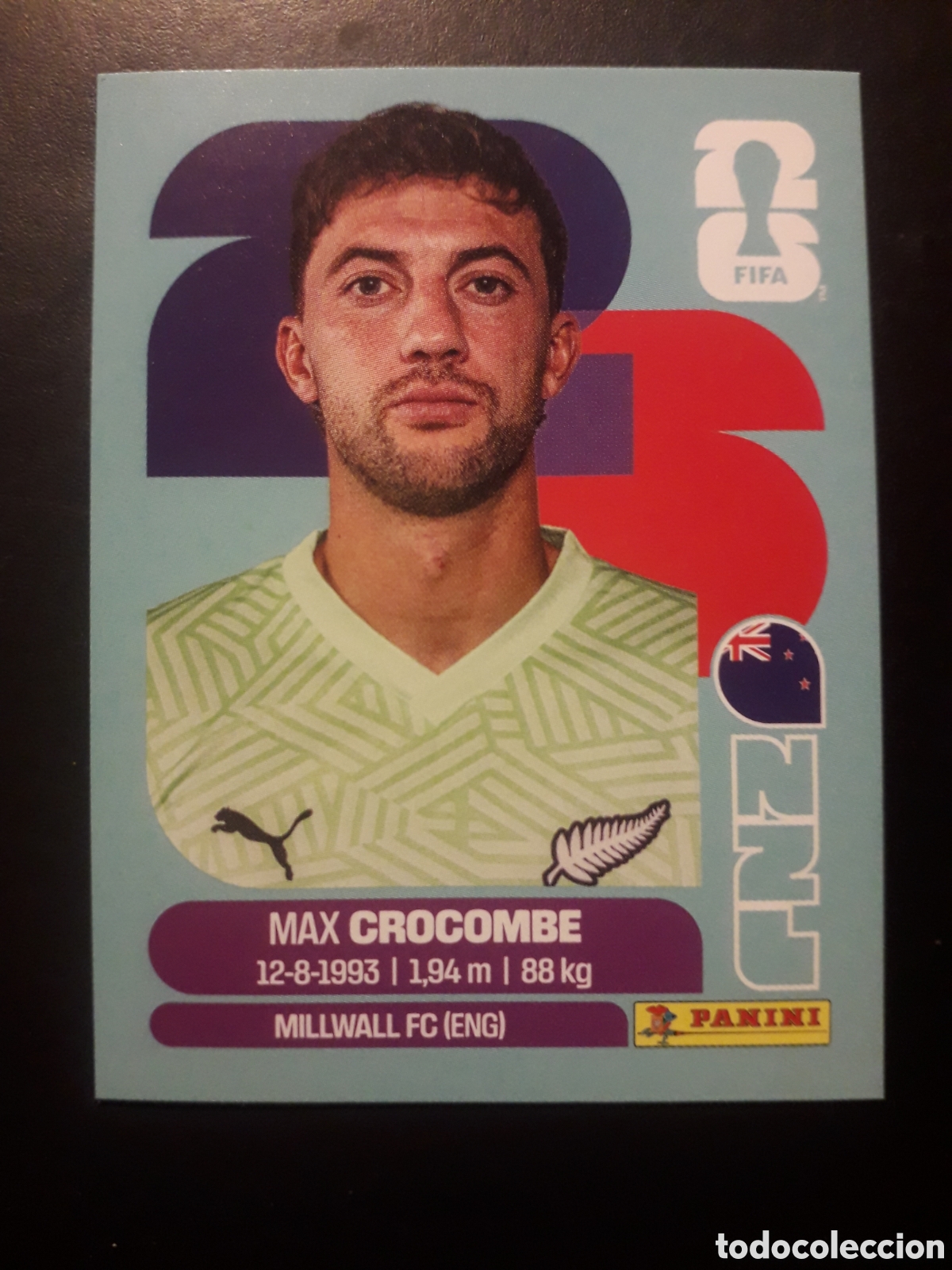 Fu&szlig;ball-Sticker: CROCOMBE NUEVA ZELANDA NZL 2 MUNDIAL F&Uacute;TBOL 2026 FIFA WORLD CUP PANINI SIN PEGAR PEDIDO M&Iacute;NIMO 3&euro;