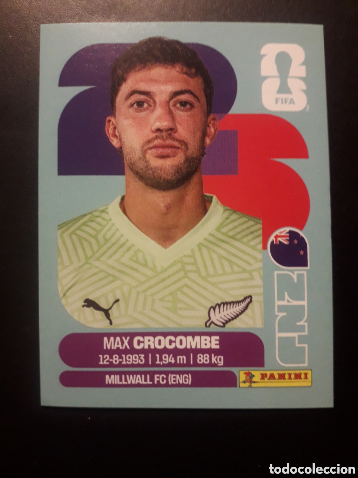 Fu&szlig;ball-Sticker: CROCOMBE NUEVA ZELANDA NZL 2 MUNDIAL F&Uacute;TBOL 2026 FIFA WORLD CUP PANINI SIN PEGAR PEDIDO M&Iacute;NIMO 3&euro;