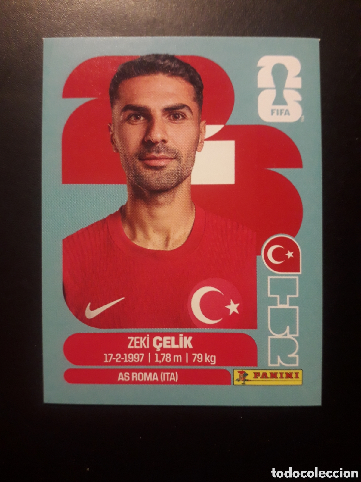 Fu&szlig;ball-Sticker: &Ccedil;ELIK TURQU&Iacute;A TUR 4 MUNDIAL F&Uacute;TBOL 2026 FIFA WORLD CUP PANINI SIN PEGAR PEDIDO M&Iacute;NIMO 3&euro;