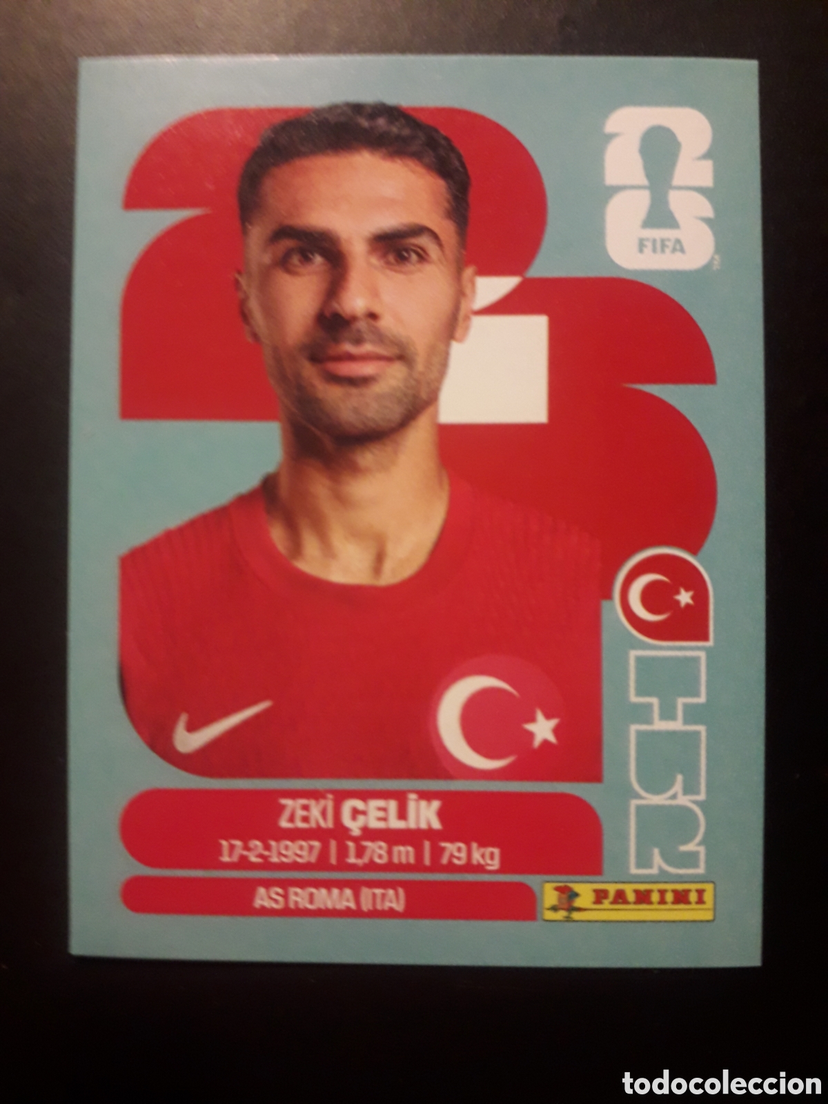Fu&szlig;ball-Sticker: &Ccedil;ELIK TURQU&Iacute;A TUR 4 MUNDIAL F&Uacute;TBOL 2026 FIFA WORLD CUP PANINI SIN PEGAR PEDIDO M&Iacute;NIMO 3&euro;