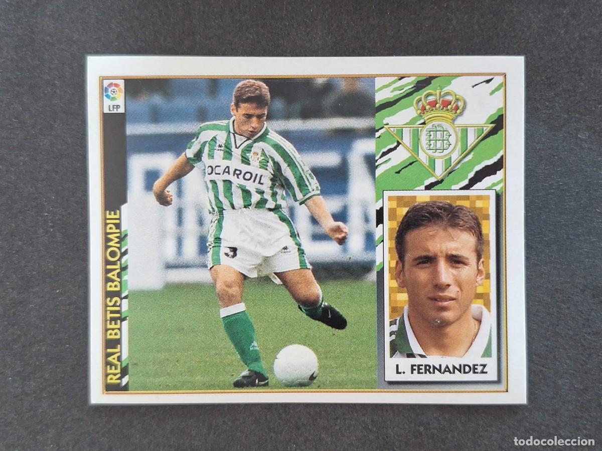 Fu&szlig;ball-Sticker: L4 LUIS FERNANDEZ REAL BETIS BALOMPIE LIGA ESTE 1997 1998 97 98 NUNCA PEGADO SIN PEGAR