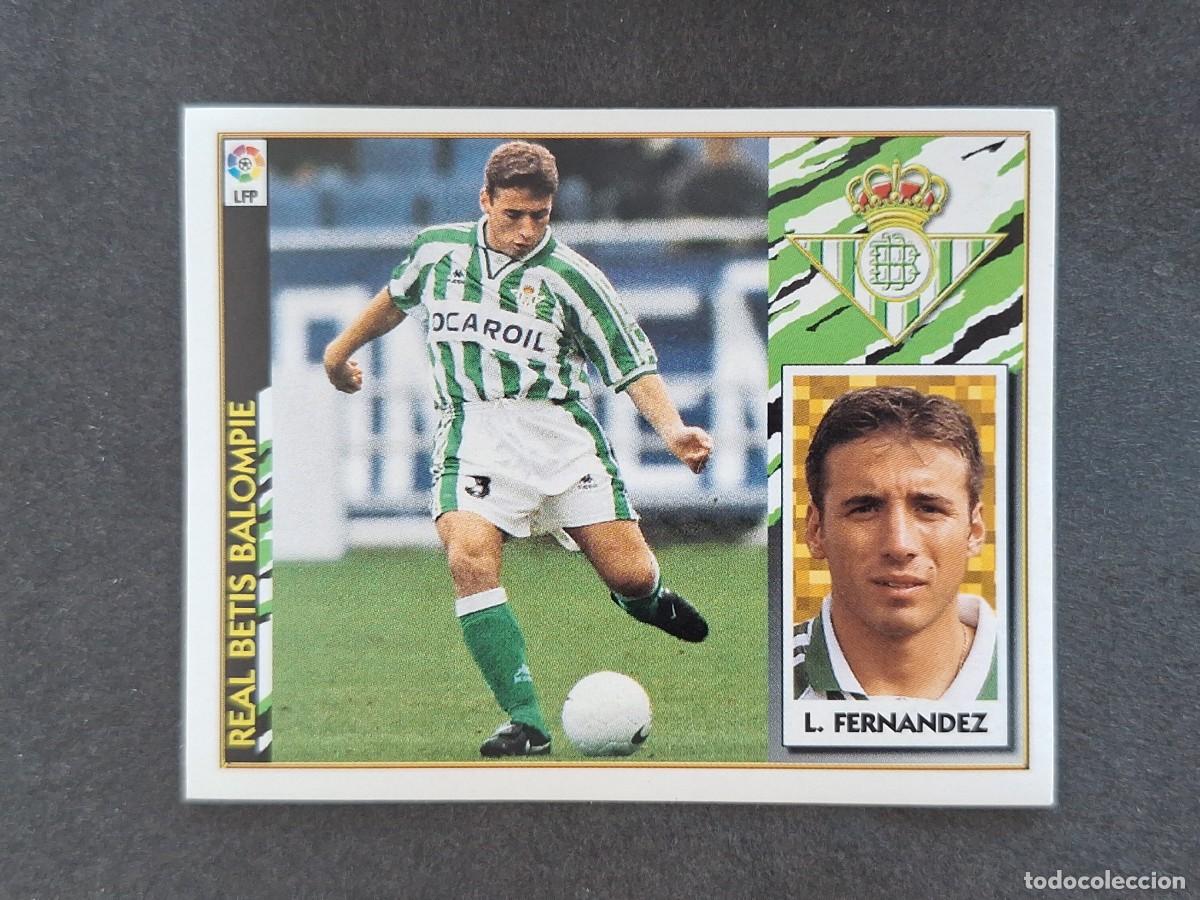 Fu&szlig;ball-Sticker: L4 LUIS FERNANDEZ REAL BETIS BALOMPIE LIGA ESTE 1997 1998 97 98 NUNCA PEGADO SIN PEGAR