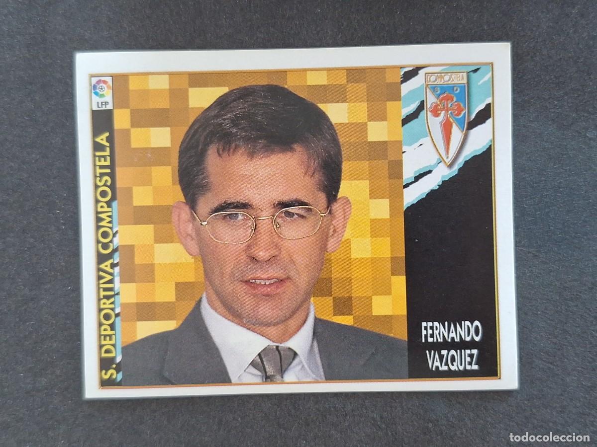 Cartes &agrave; collectionner de Football: L4 FERNANDO VAZQUEZ ENTRENADOR S. D. COMPOSTELA LIGA ESTE 1997 1998 97 98 NUNCA PEGADO SIN PEGAR