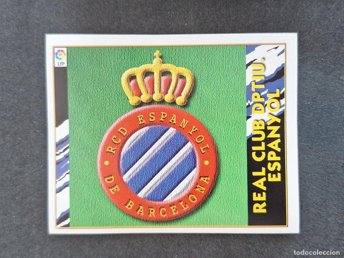Football Stickers: L4 ESCUDO R. C. D. ESPA&Ntilde;OL LIGA ESTE 1997 1998 97 98 NUNCA PEGADO SIN PEGAR