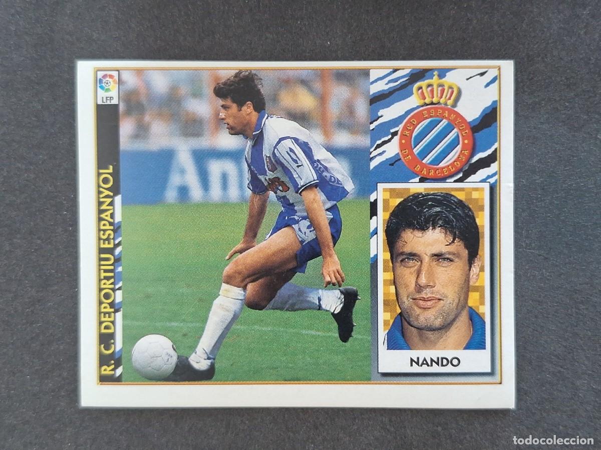 Football Stickers: L4 NANDO R. C. D. ESPA&Ntilde;OL LIGA ESTE 1997 1998 97 98 NUNCA PEGADO SIN PEGAR