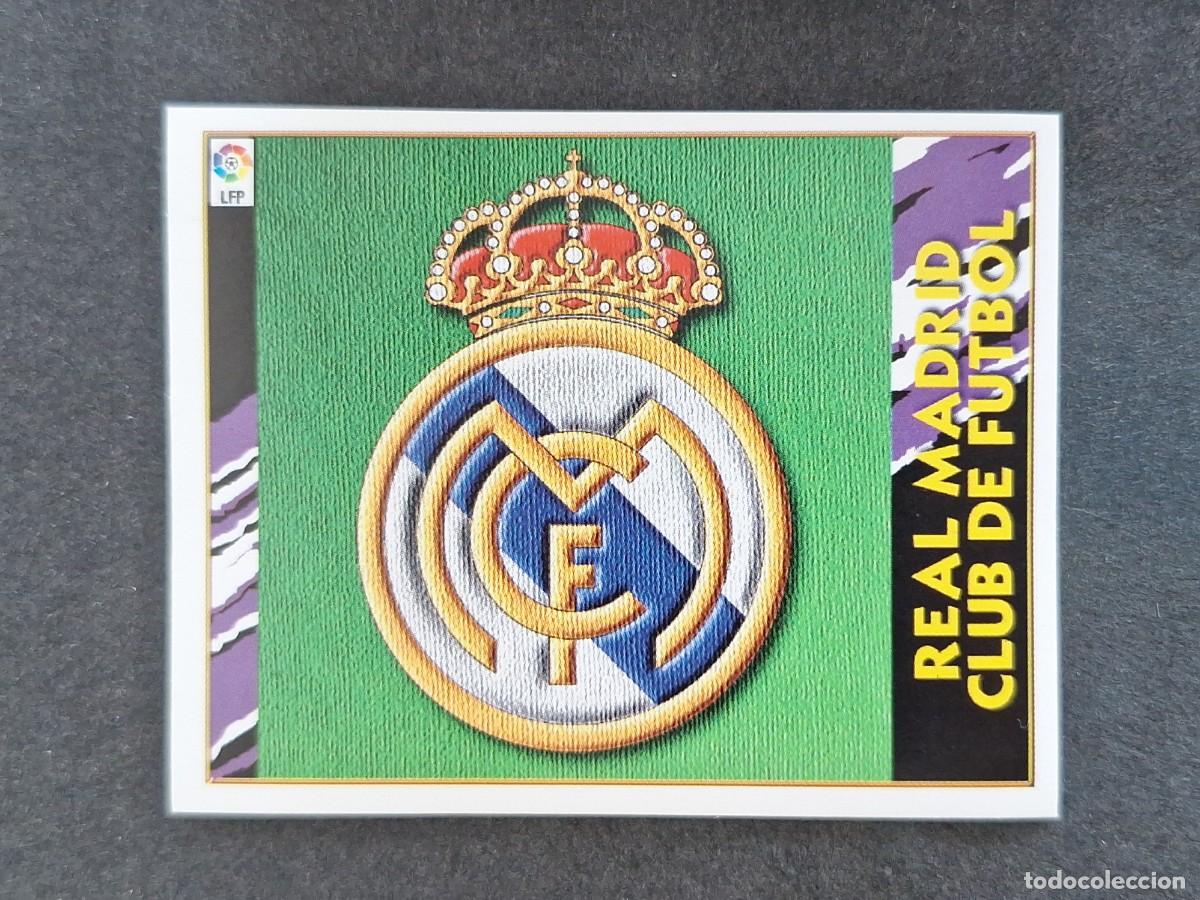 Football Stickers: L4 ESCUDO REAL MADRID LIGA ESTE 1997 1998 97 98 NUNCA PEGADO SIN PEGAR