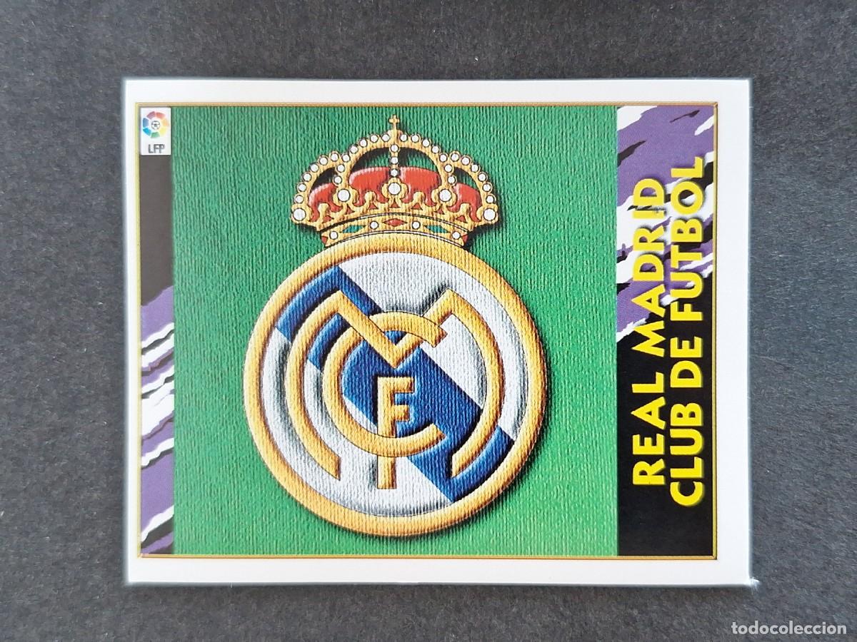 Football Stickers: L4 ESCUDO REAL MADRID LIGA ESTE 1997 1998 97 98 NUNCA PEGADO SIN PEGAR