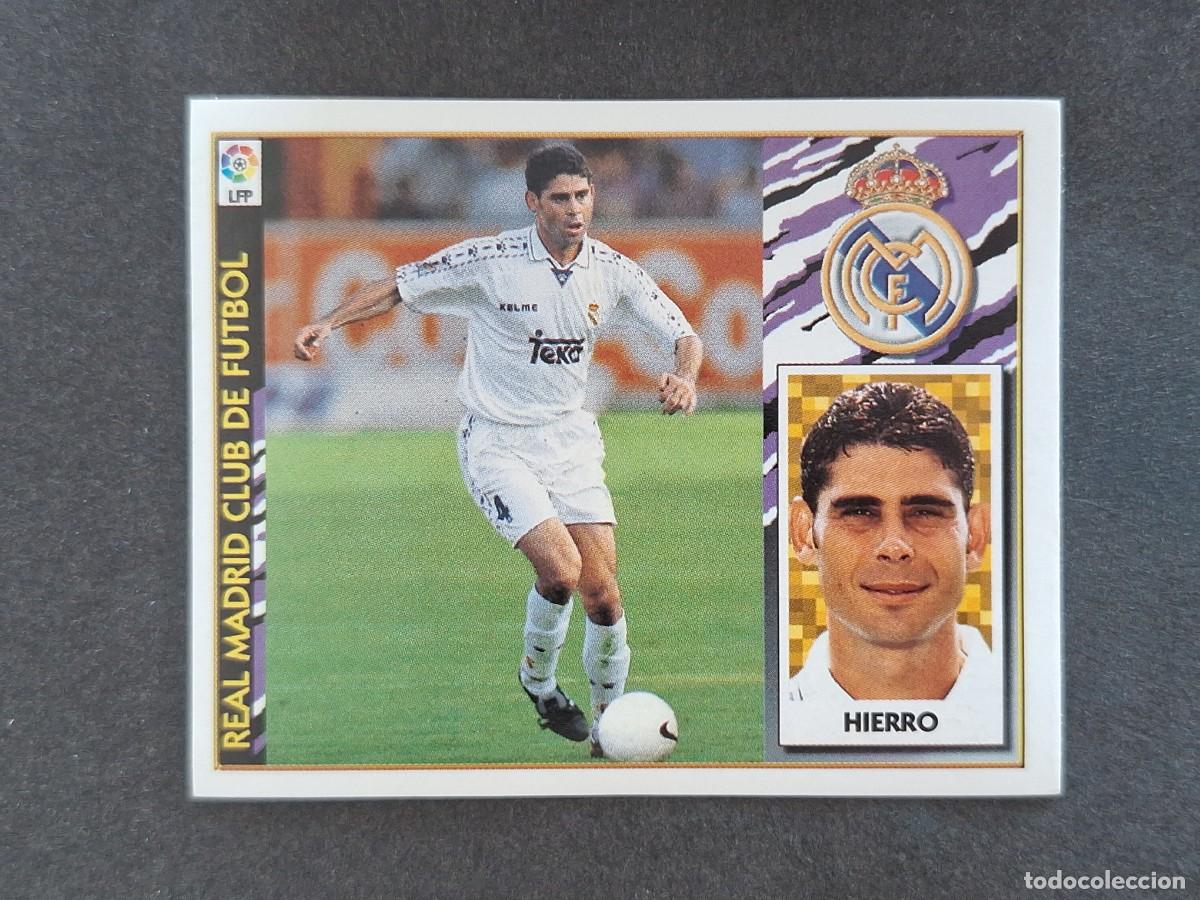 Figurine di Calcio: L4 HIERRO REAL MADRID LIGA ESTE 1997 1998 97 98 NUNCA PEGADO SIN PEGAR
