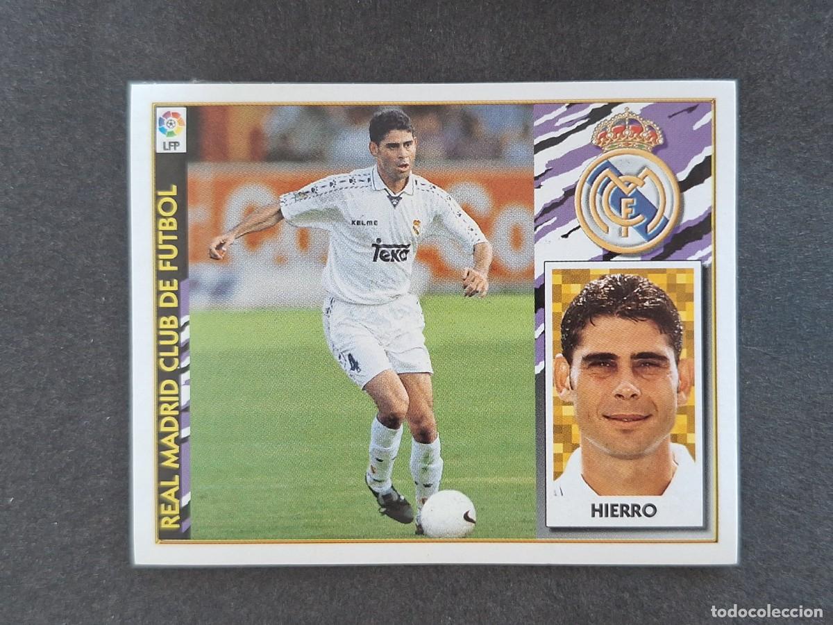 Figurine di Calcio: L4 HIERRO REAL MADRID LIGA ESTE 1997 1998 97 98 NUNCA PEGADO SIN PEGAR
