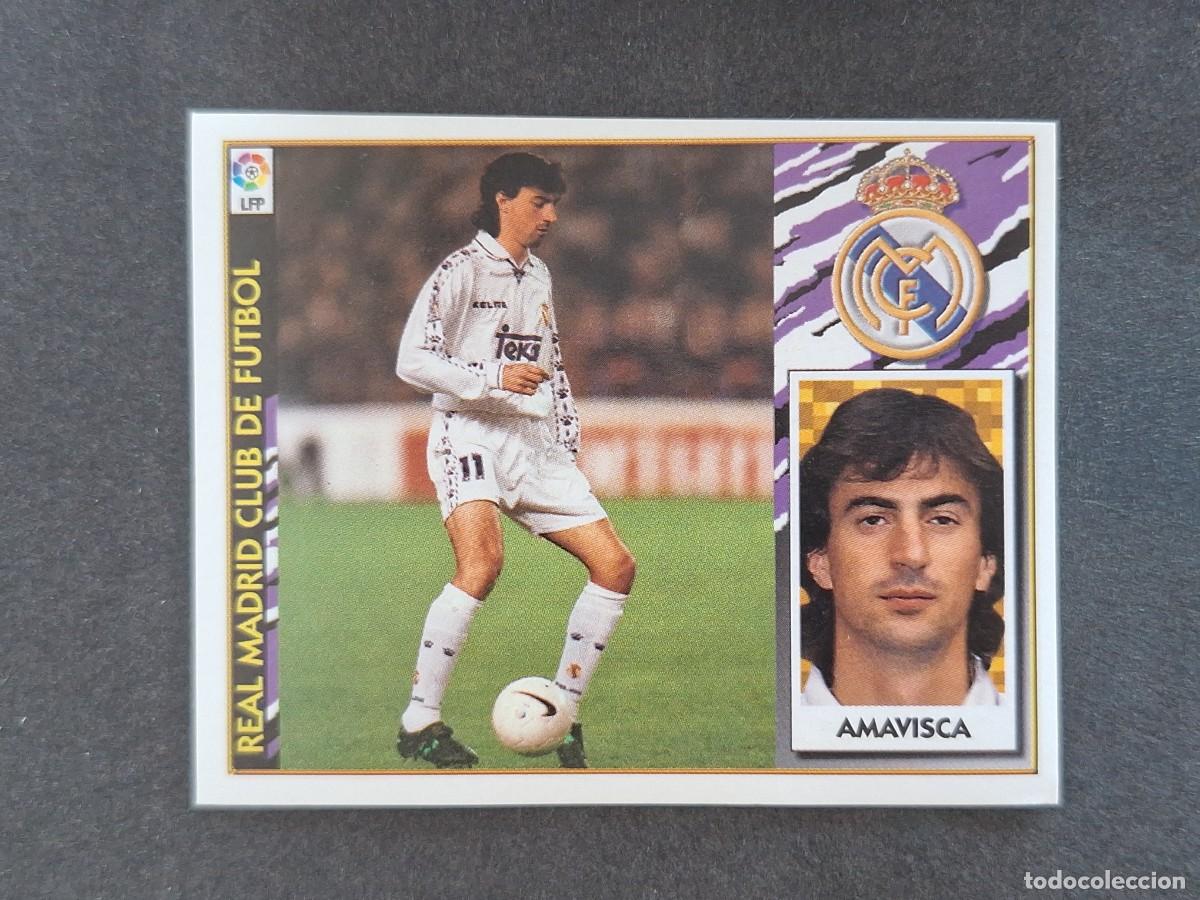 Figurine di Calcio: L4 AMAVISCA REAL MADRID LIGA ESTE 1997 1998 97 98 NUNCA PEGADO SIN PEGAR